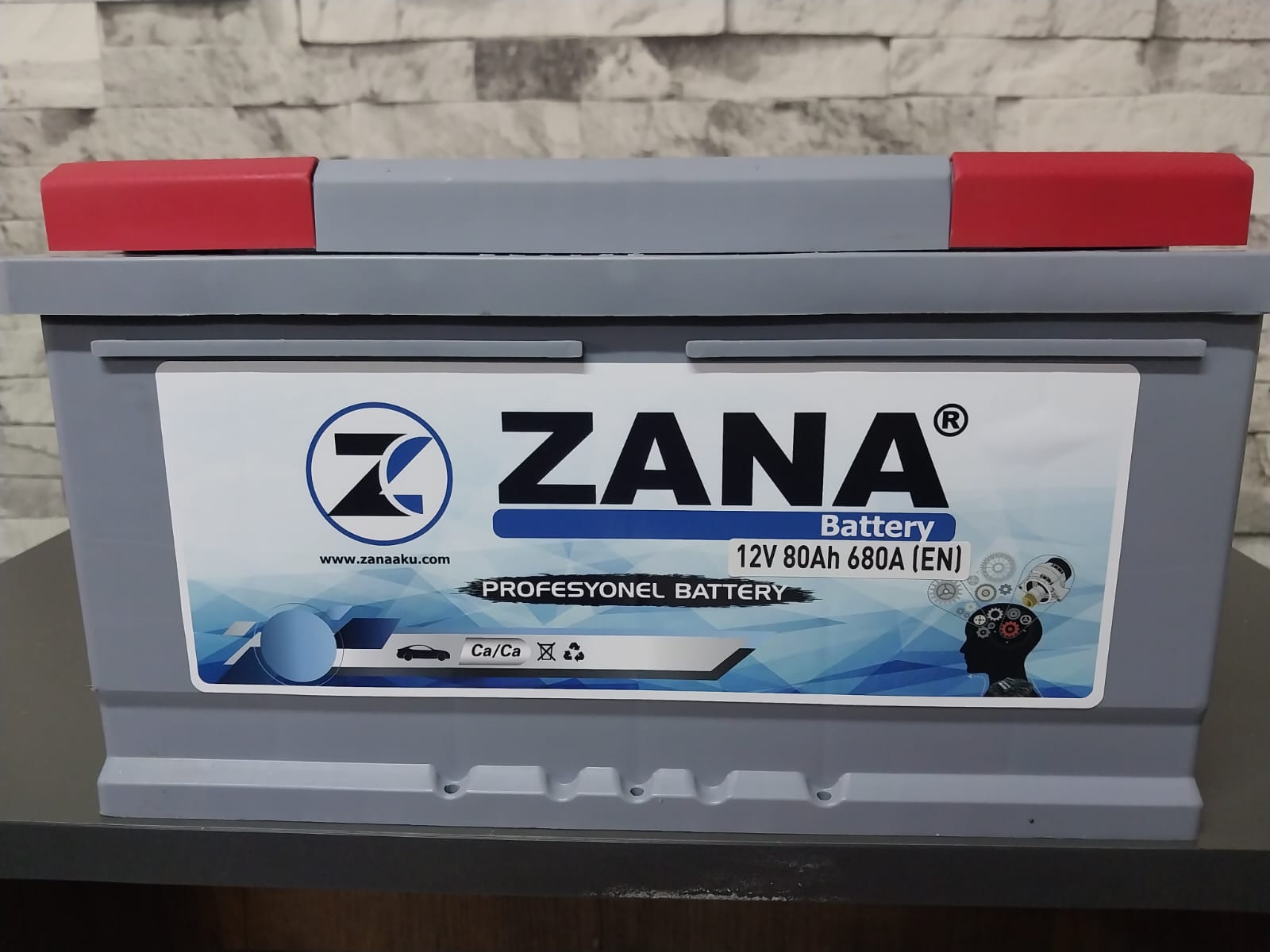 12 V 80AH 680A(EN) CA/CA BATTERY ZANA AKÜ BİNEK DÜZ KUTUP L4B  BAKIMLI